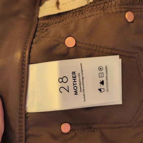 Mother High-waisted Chocolate Brown Pants Straight Leg - Picture 5 of 14